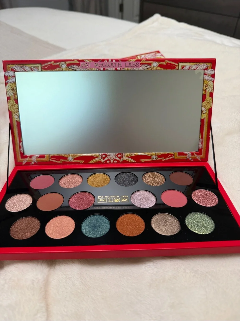 Pat McGrath Eyeshadow Palette — Pink, Gold, Bronze, Green, Copper, Black